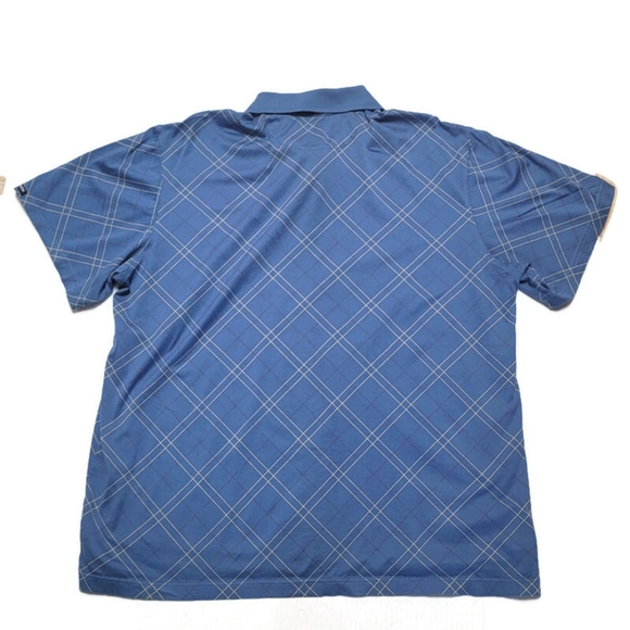 Vintage Chaps Golf Polo Shirt Adult XL Blue Diamond Pattern 1990's - Picture 2 of 12